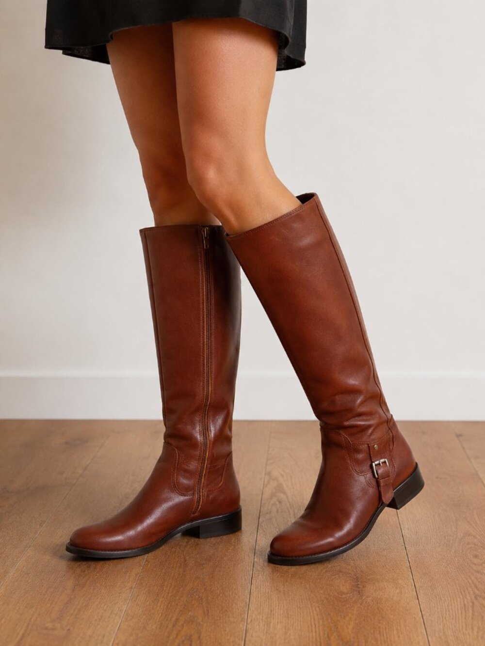 Mattise Fox Trot Knee-High Brown Leather Size 7M - Picture 1 of 10